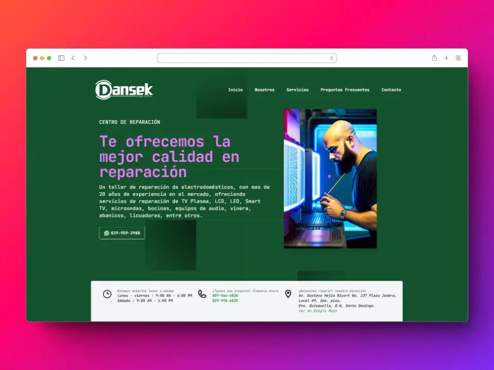 Dansek Group Landing Page