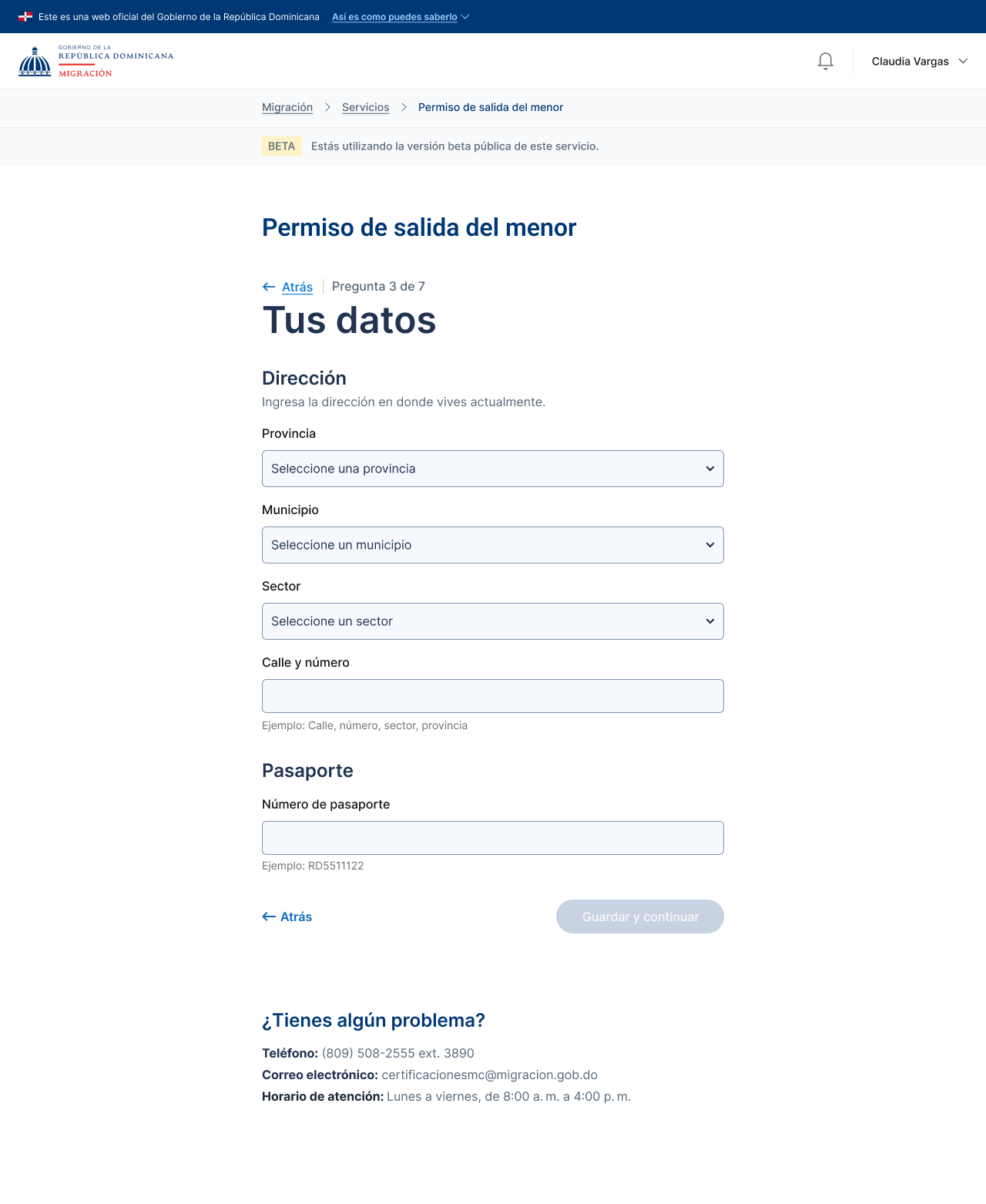Request Form – Step 2